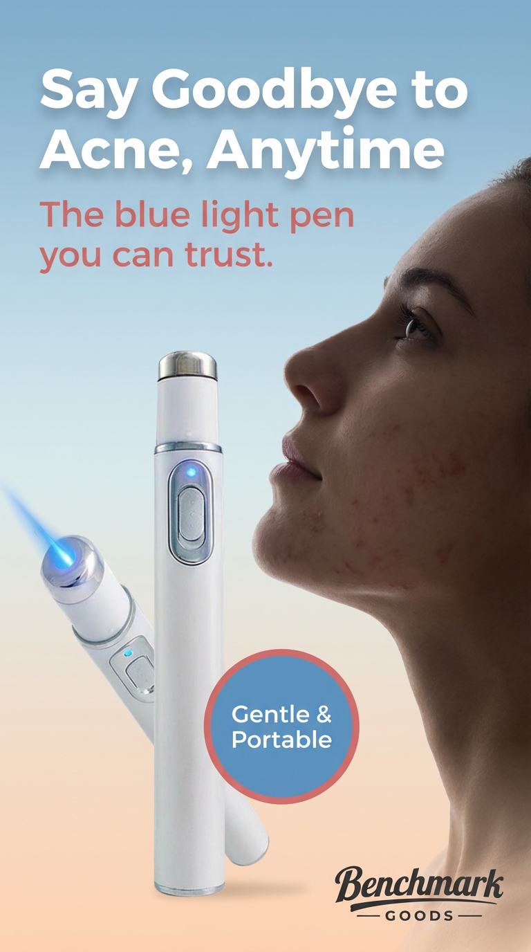 Blue light therapy pen for skincare