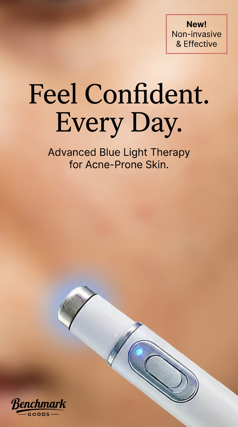 Blue light therapy pen for skincare