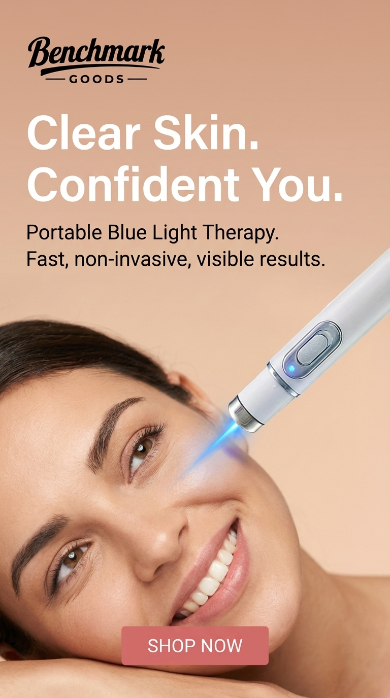 Blue light therapy pen for skincare