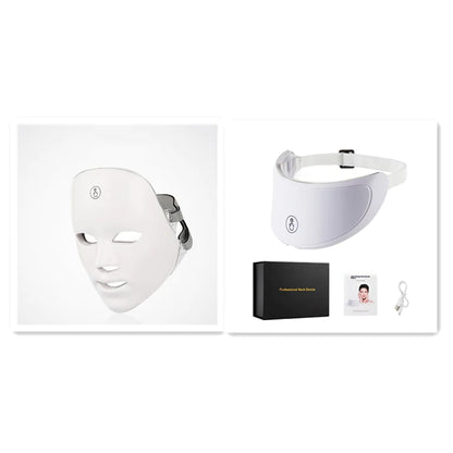 White LED beauty mask for facial therapy
