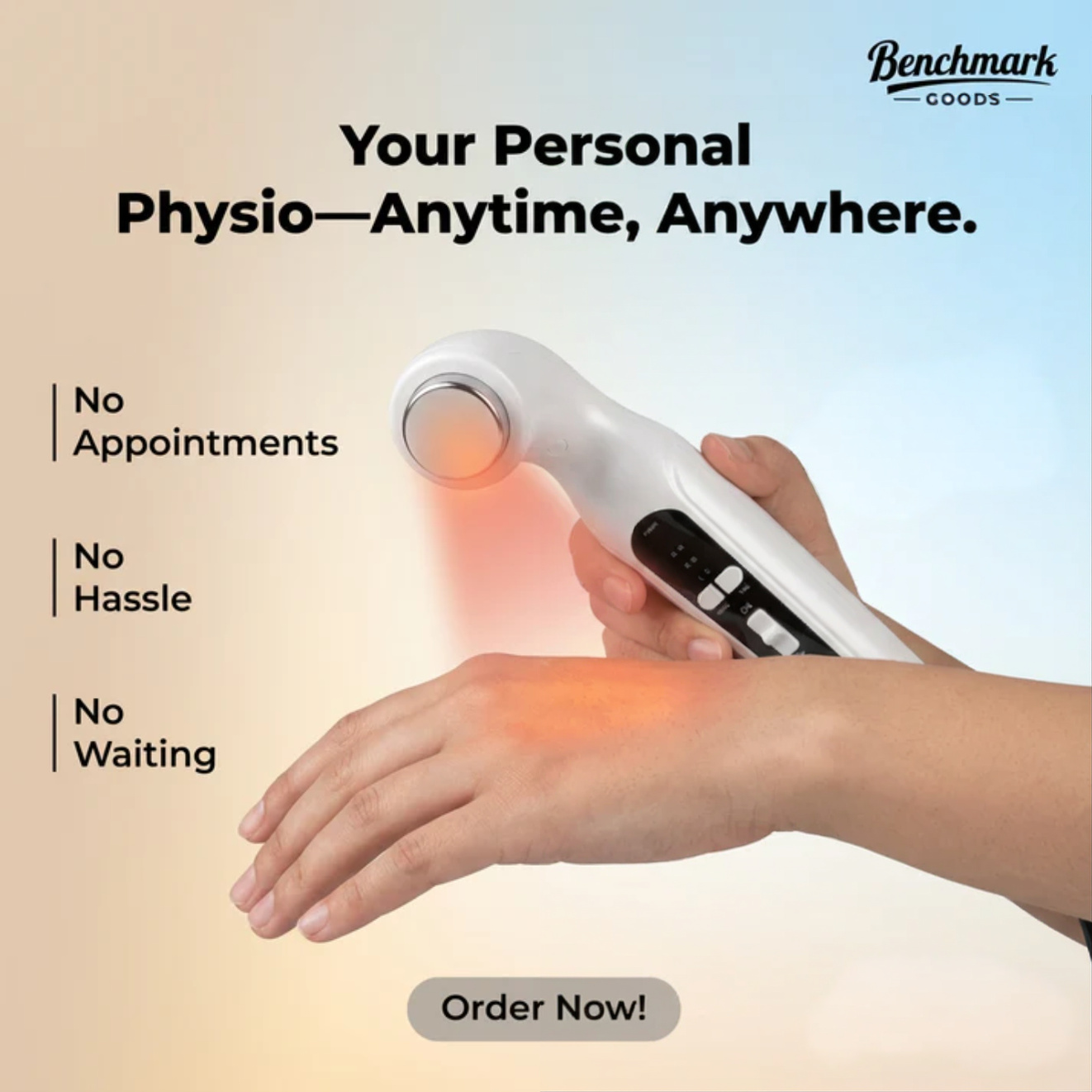 Ultrasonic relaxer physiotherapy device.